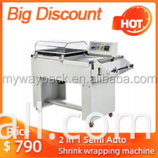 Semi Auto PE Shrink Wrapping Machine Automatic Side Sealer Shrink Machine cup shrink wrapping machine